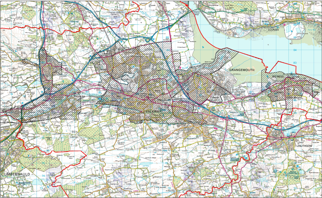 Falkirk Council smoke control area map